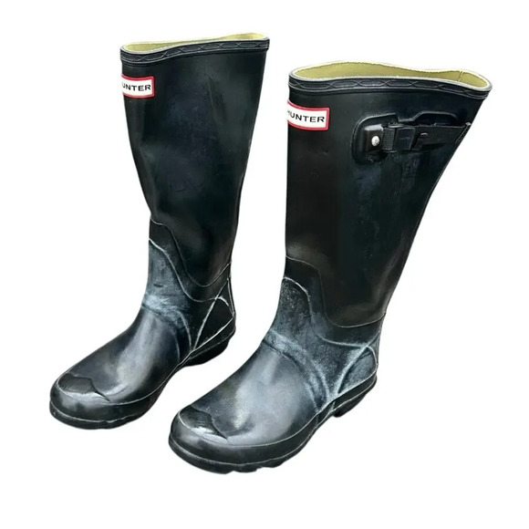 Hunter Huntress Gloss New Wide Women’s Boots Size US‎ M6 F7 - Picture 1 of 9